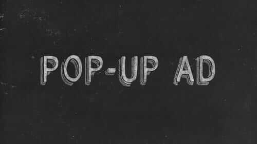 Pop-Up Ad Black Image