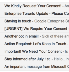 Mailbox Filled With Casl Emails