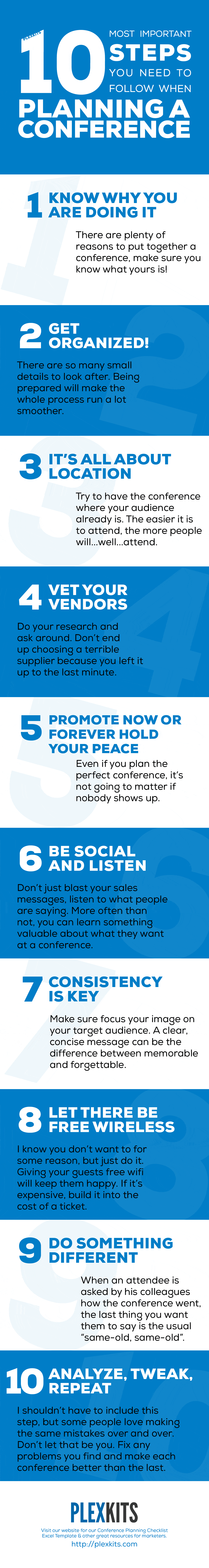 The 10 Most Important Steps To Follow When Planning A Conference 11 10 Steps To Planning A Conference Infographic