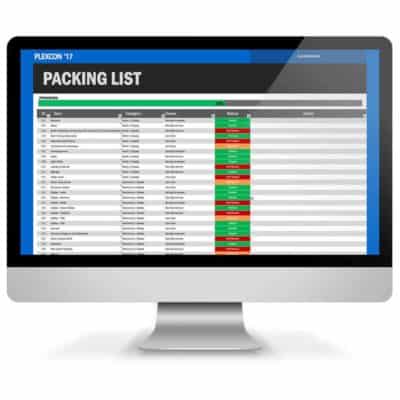 Tradeshow Packing List Excel Template