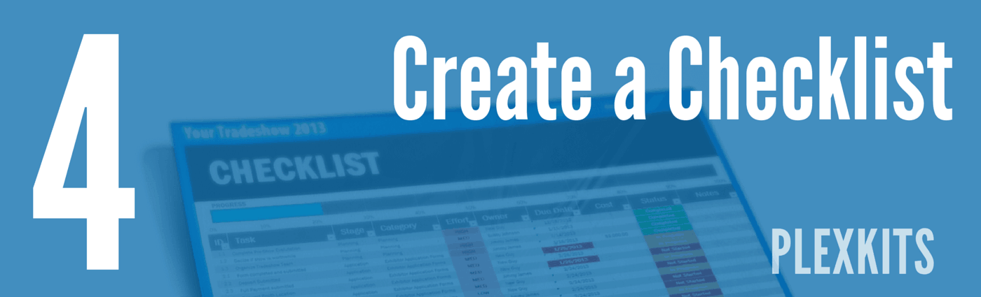 4 Create A Tradeshow Checklist