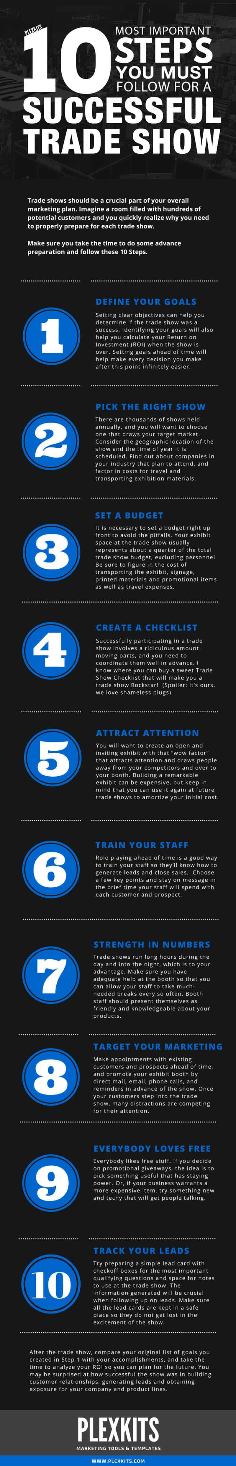 10 Steps To Trade Show Success Infographic