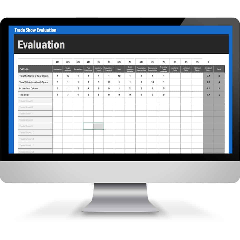 Tradeshow Asset Tracking Sheet