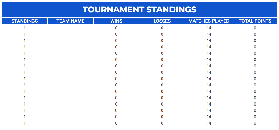 Padel Tournament Templates Excel &Amp; Google Sheets